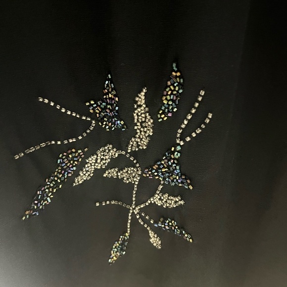 Romans Woman's Blouse Tunic black Beaded Size 22W Plus Open Sleeve - Picture 9 of 13